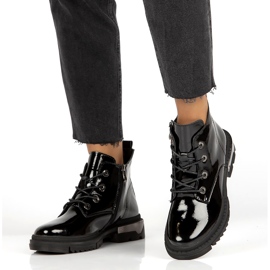 Meleg lakkozott csizma Filippo DBT4173 BK fekete 1 Meleg lakkozott csizma Filippo DBT4173 BK fekete 1