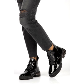 Meleg lakkozott csizma Filippo DBT4173 BK fekete 3 Meleg lakkozott csizma Filippo DBT4173 BK fekete 3