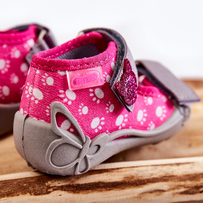 BEFADO S.A. Szandál Papucs Befado Tépőzáras Paws 242P108 Pink rózsaszín 2