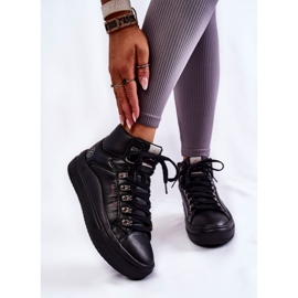 Női High Sneakers Cross Jeans KK2R4029C Fekete 1