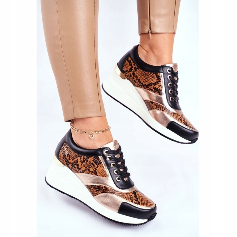 GOE Női sportcipők Cipők Fekete bőr GG2N3044 4