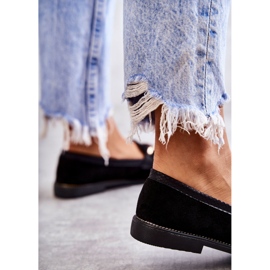 FB2 Női velúr cipők fekete lánccal 2