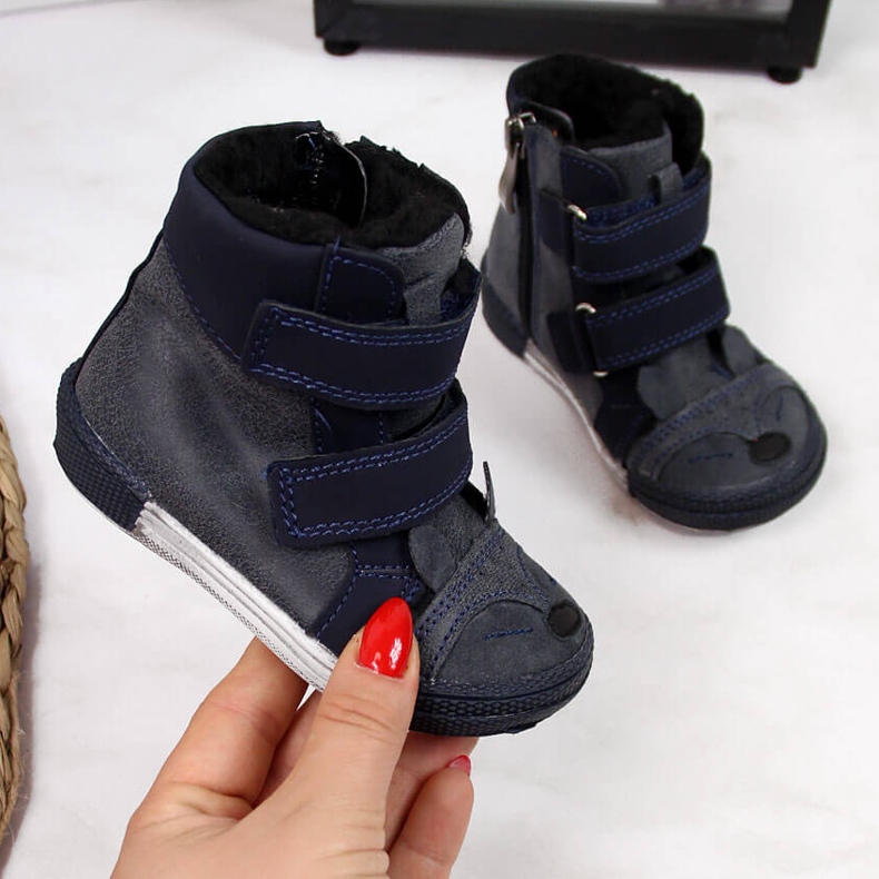 Fiú cipő tépőzárral sötétkék Kornecki 6583 1