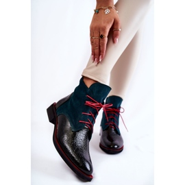 PA2 Bőr zöld és fekete Cheyenne csizma 1