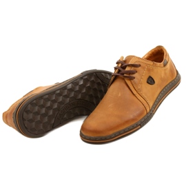 Polbut 343 Camel férfi bőrcipő barna 3