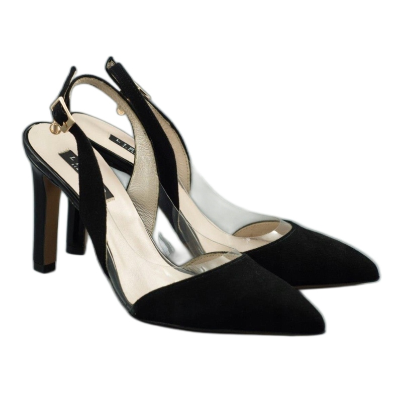 Lizard Női bőr szandál a szpilka 04765 fekete 1