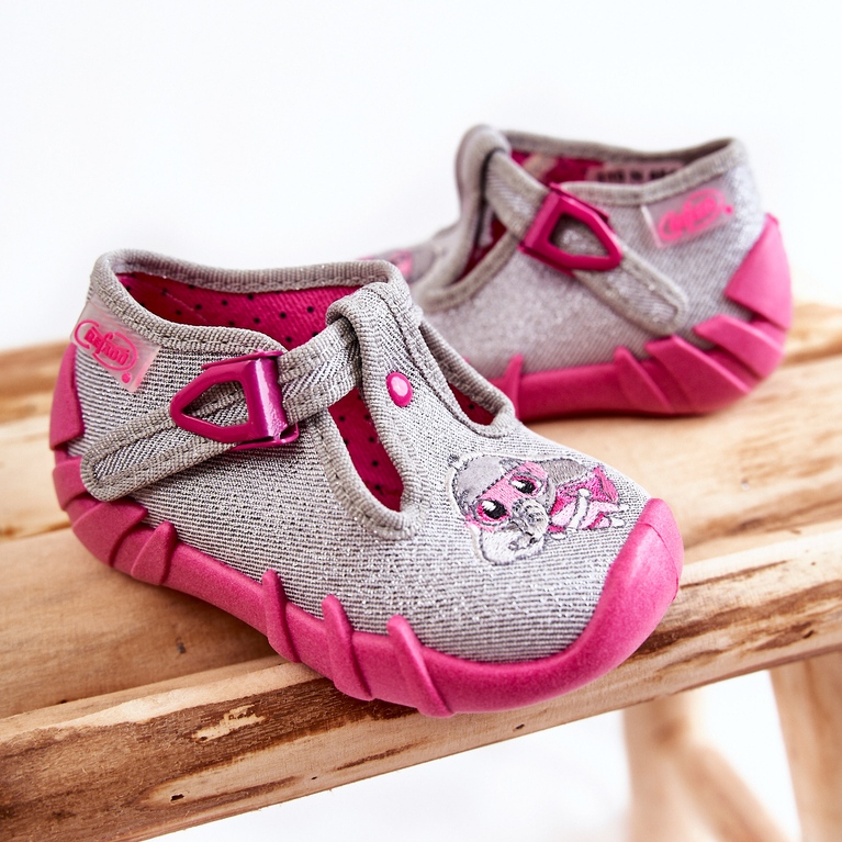 BEFADO S.A. Papucs Befado Papucs 110N454 Szürke-Rózsaszín 2