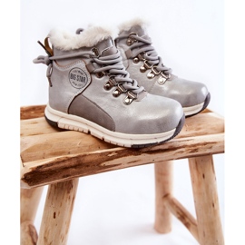 Szigetelt gyerekcsizma cipzárral Big Star KK374178 Ezüst 1