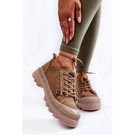 Velúr sportcipő Big Star KK274511 bézs 1