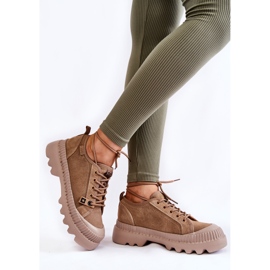 Velúr sportcipő Big Star KK274511 bézs 2