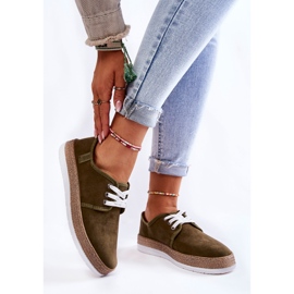 Női alacsony tornacipő Memory Foam System Big Star KK276007 Khaki zöld 1