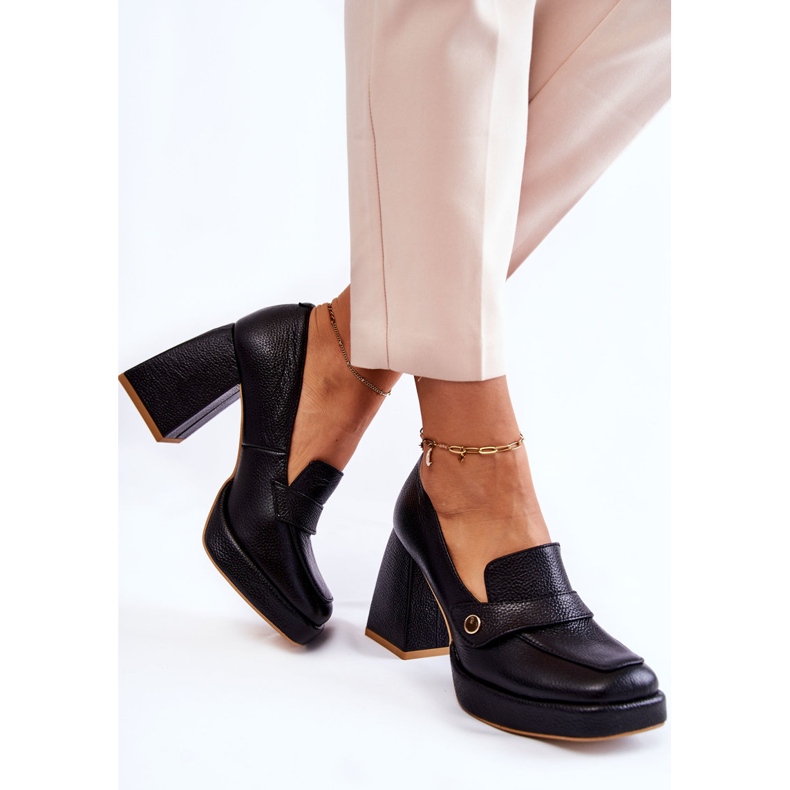 Lewski Shoes Bőr pumpák Lewski cipők 3195/2 fekete 1