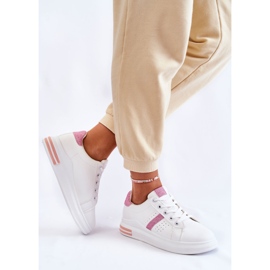 FK2 Női sportcipő megkötve, fehér és rózsaszín Otylia 2