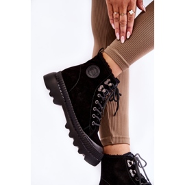 Velúr meleg csizma Big Star KK274522 fekete 2