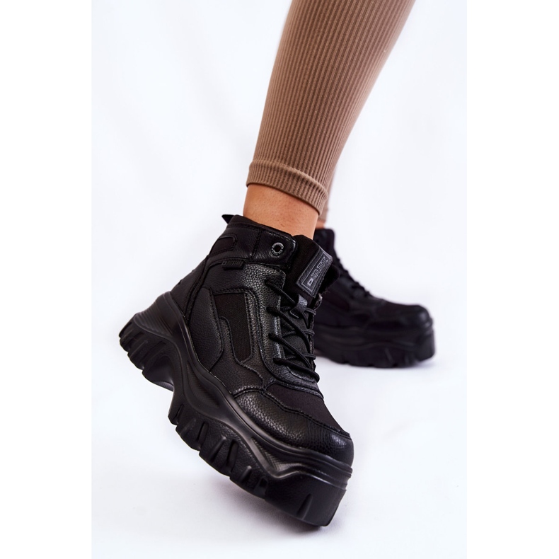 Divatos csizma Memory Foam Big Star KK274371 fekete 2