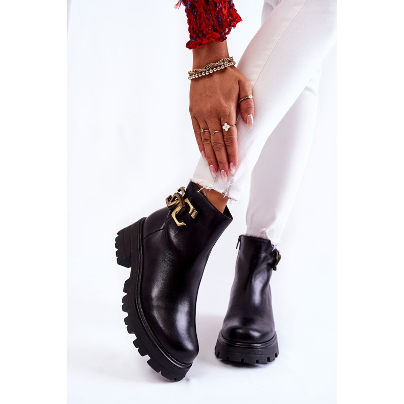 Meleg csizma dolgozók díszítéssel Laura Messi 2500 fekete 1