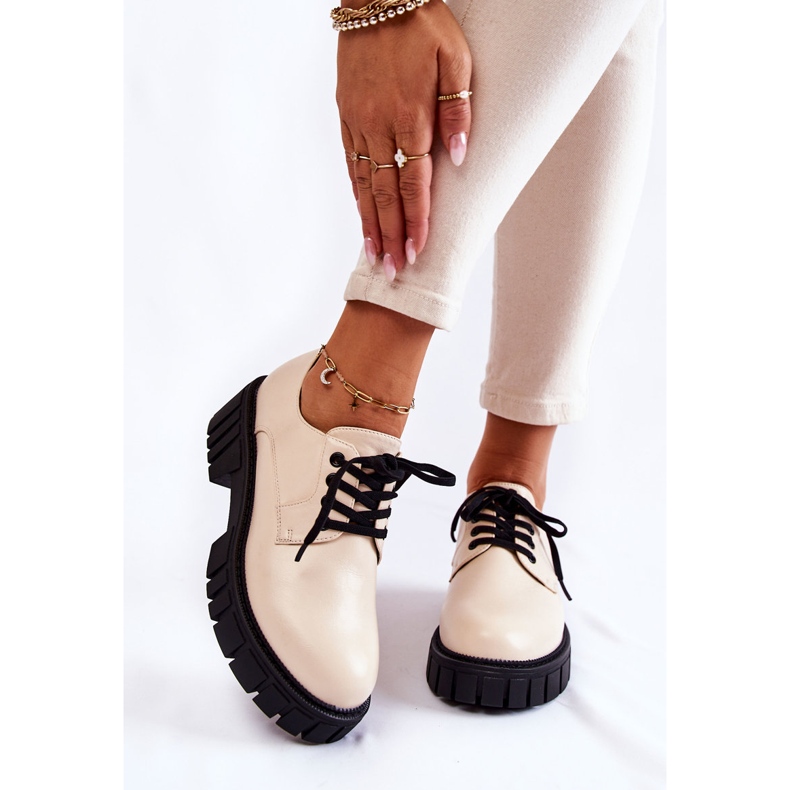 Divatos bőrcipő La.Fi 210013BE-PU Bézs 1