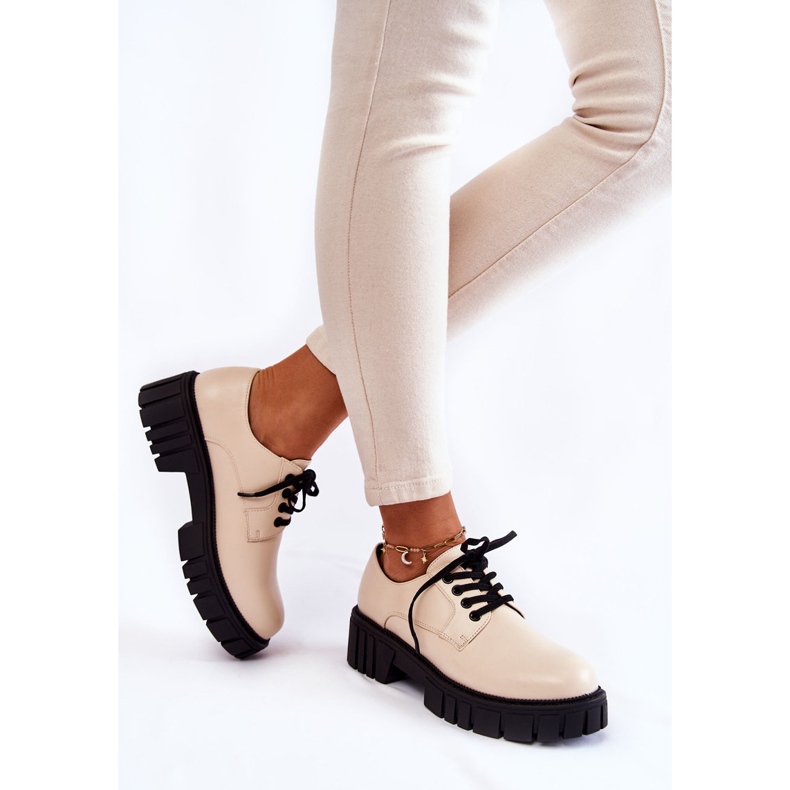 Divatos bőrcipő La.Fi 210013BE-PU Bézs 2