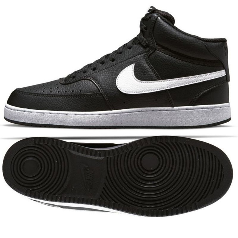 Nike Court Vision Mid Next Nature DN3577 001 cipő fekete 1