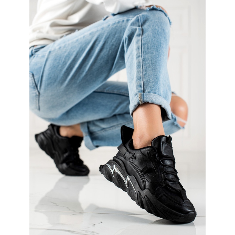 W. Potocki Potocki fekete tornacipő 1