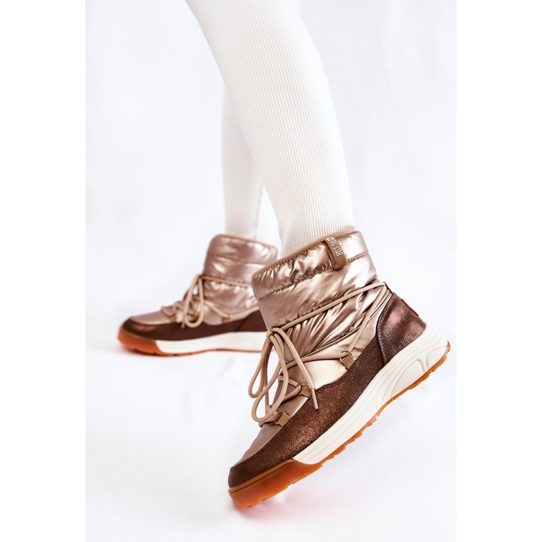 Női hócsizma Memory Foam Big Star KK274276 arany-barna 2