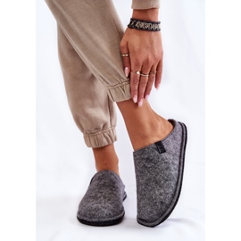 Klasszikus filc női papucs Big Star KK276014 szürke 1