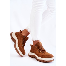 Női Trekking Cipők Trappers Memory Foam Big Star KK274362 Barna 2