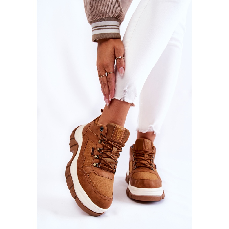 Női Trekking Cipők Trappers Memory Foam Big Star KK274362 Barna 1