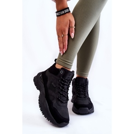 Női magas sportcipő Memory Foam System Big Star KK274356 fekete 2