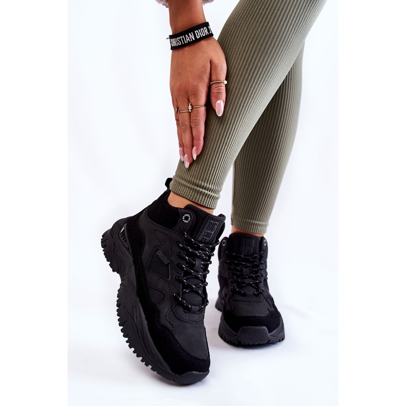 Női magas sportcipő Memory Foam System Big Star KK274356 fekete 2