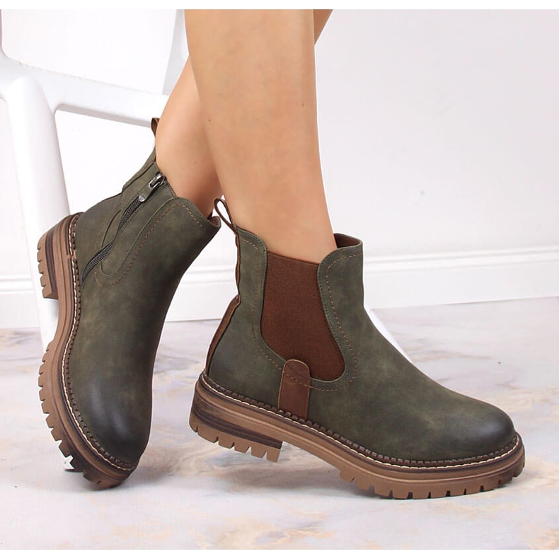 Zöld eVento meleg Jodhpur csizma a platformon 1 Zöld eVento meleg Jodhpur csizma a platformon 1