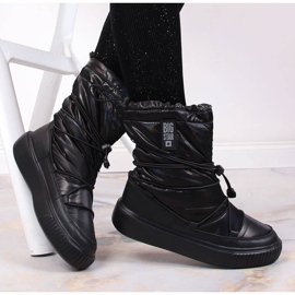 Hócsizma metál, bebújós fekete Big Star KK274193 1