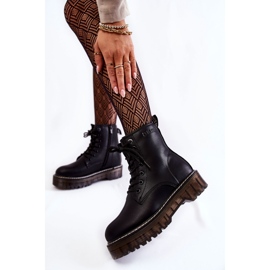 Női csizma cipzárral Big Star KK274537 Fekete 2