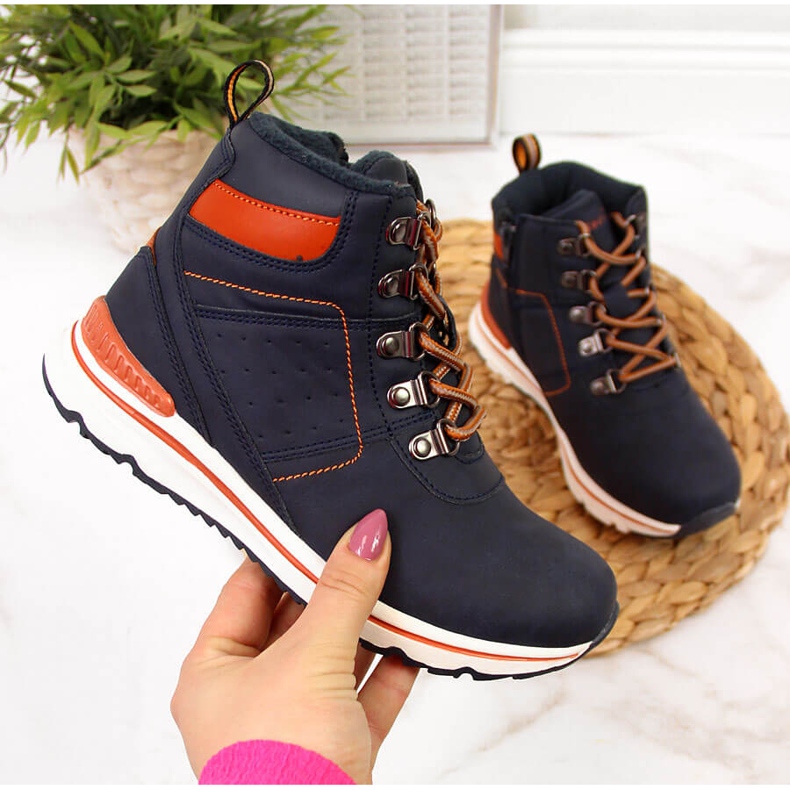 Fiú csizma sötétkék McKeylor cipzárral 1