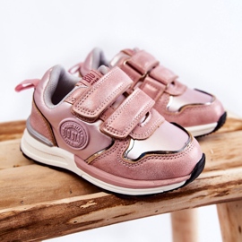 Gyermek sportcipő tépőzáras memóriahab rendszer Big Star KK374180 Pink rózsaszín 1