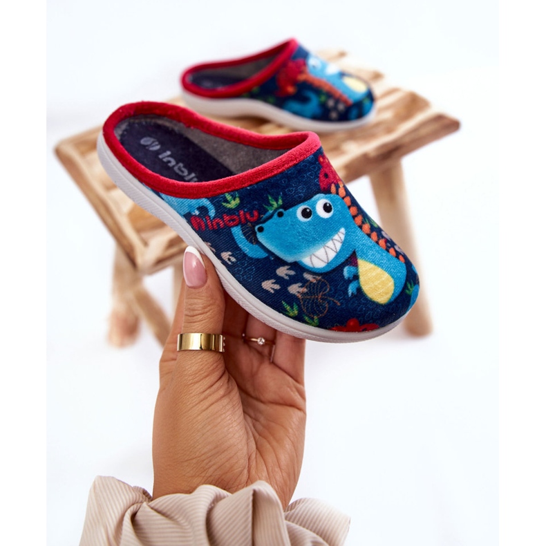 Gyermekpapucs Inblu B9000049 Navy Blue piros sötétkék kék 1