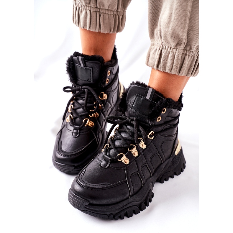 BM Női fekete meleg csizma Hareshaw HF218 1