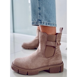 BM Chance Khaki női Chelsea csizma bézs 1