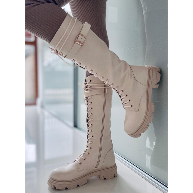 BM Shears Beige női lovaglócsizma bézs 1