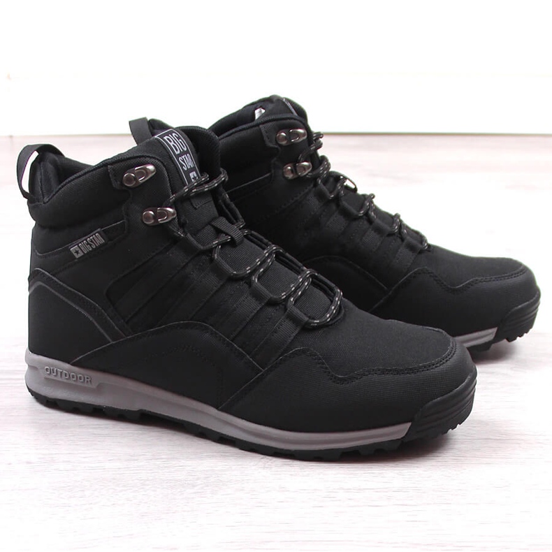 Fekete Férfi szigetelt magas csizma Big Star KK174371 1