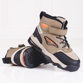 Fűzős szigetelt fiúcsizma Shelovet bézs 1