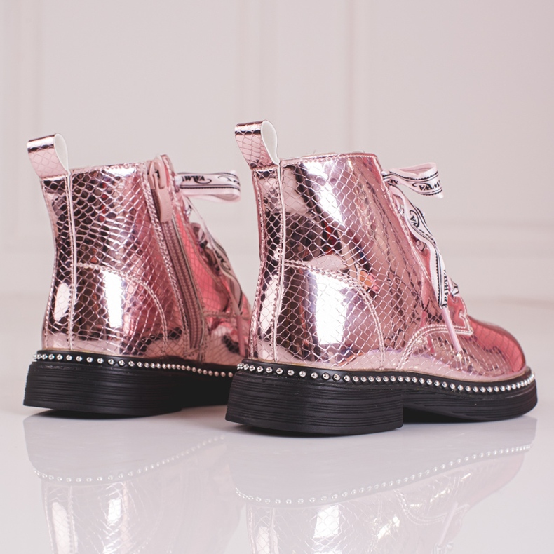 Elegáns lány csizma Shelovet rózsaszín 1