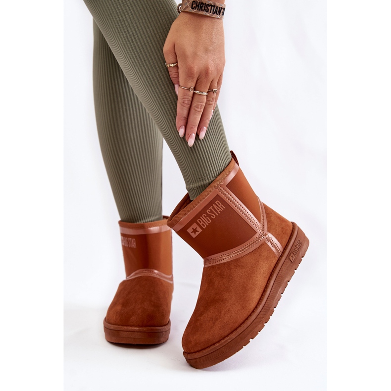 Női bebújós hócsizma Big Star KK274612 barna 1