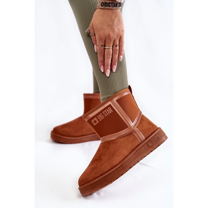 Női bebújós hócsizma Big Star KK274612 barna 2