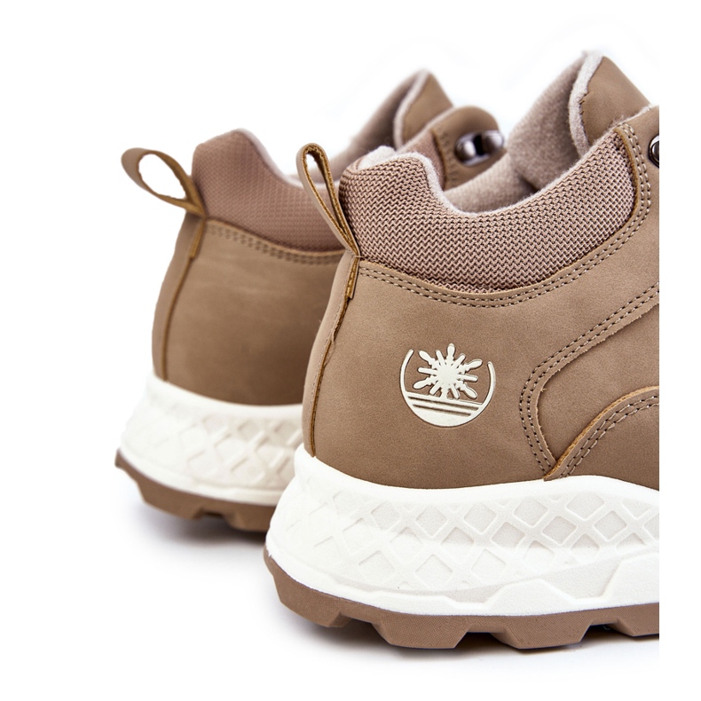 BM Férfi meleg Trekking Cipők Trappers Bézs Otto 1