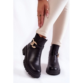 BM Meleg női csizma díszítéssel, Black Ruth fekete 1