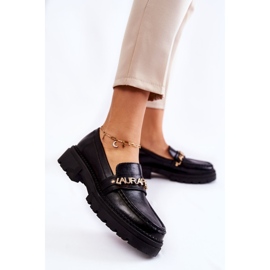 Bőr Loafers Letters La.Fi 210001B-PU Fekete 2