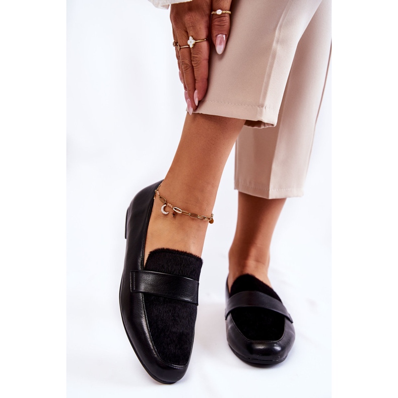 Női bőrcipők La.Fi 210018B-PUF Fekete 1