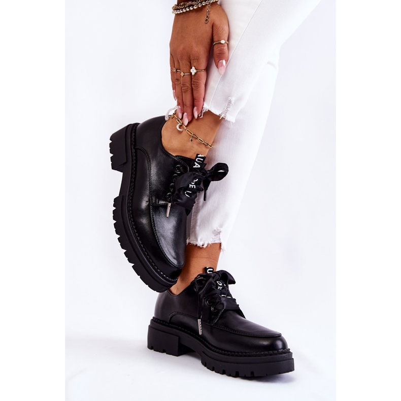 Női bőrcipő La.Fi 210004B-PU Fekete 2 Női bőrcipő La.Fi 210004B-PU Fekete 2