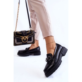 Női naplopók Bőr Loaferek La.Fi Black Willows fekete 2